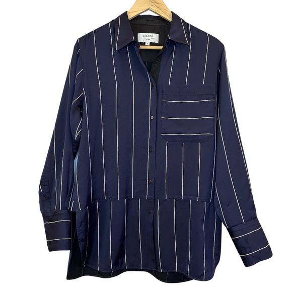 La Ligne Tops - La Ligne Top Shirt Women's Sz. M Slits USA Made Striped Preppy Cocktail Business